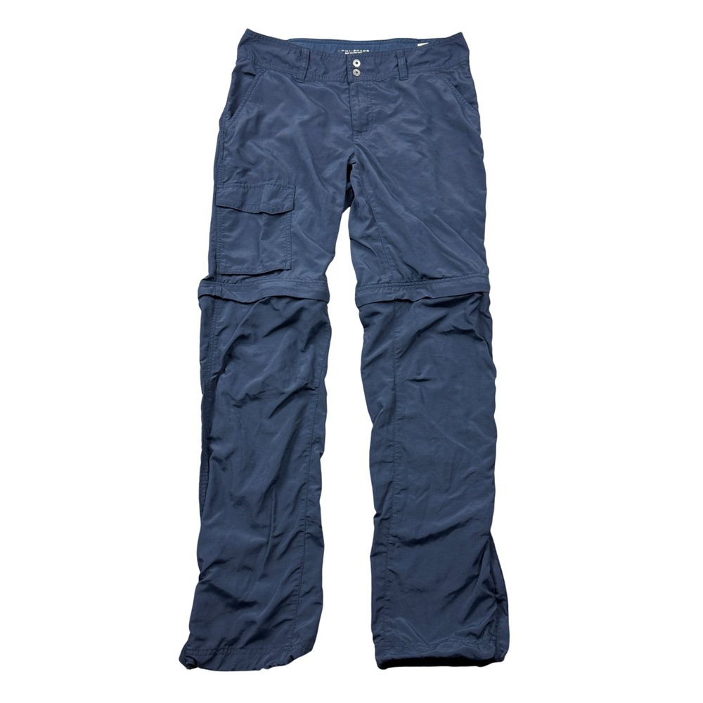 Columbia Women 6 Regular Blue Omni-Shade Convertible Hiking Cargo Pants Nylon